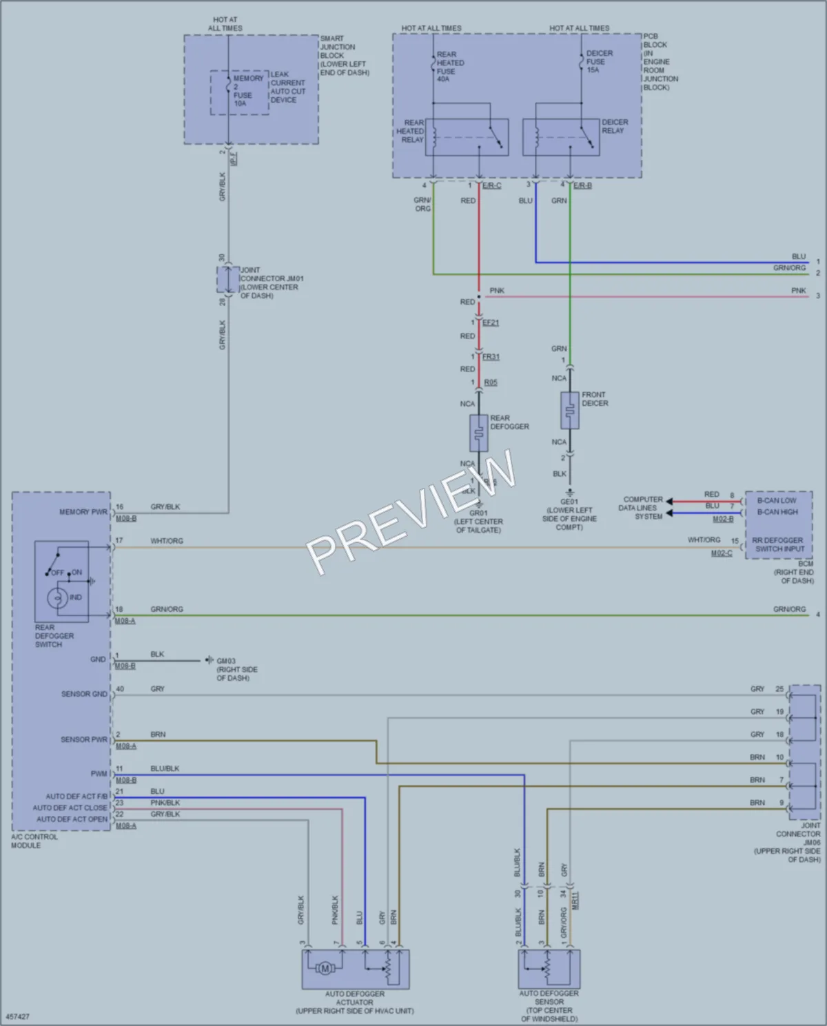 2015 Kia Sedona Defoggers wiring diagram preview