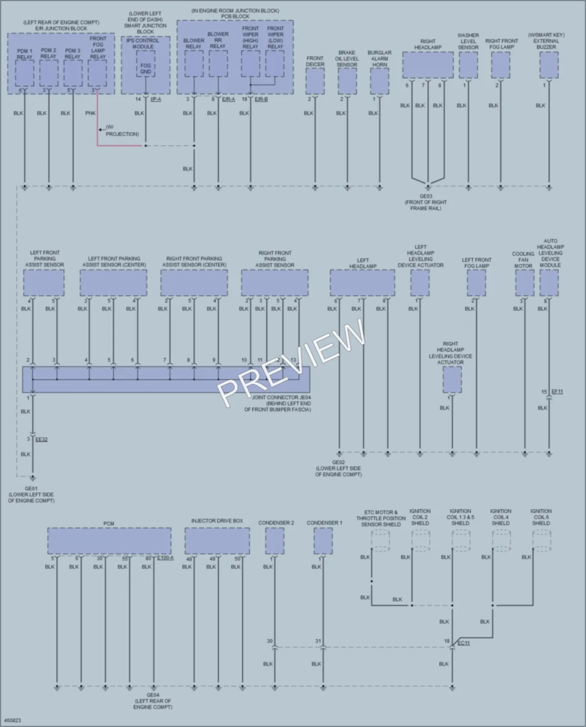 2015 Kia Sedona Ground Distribution wiring diagram preview