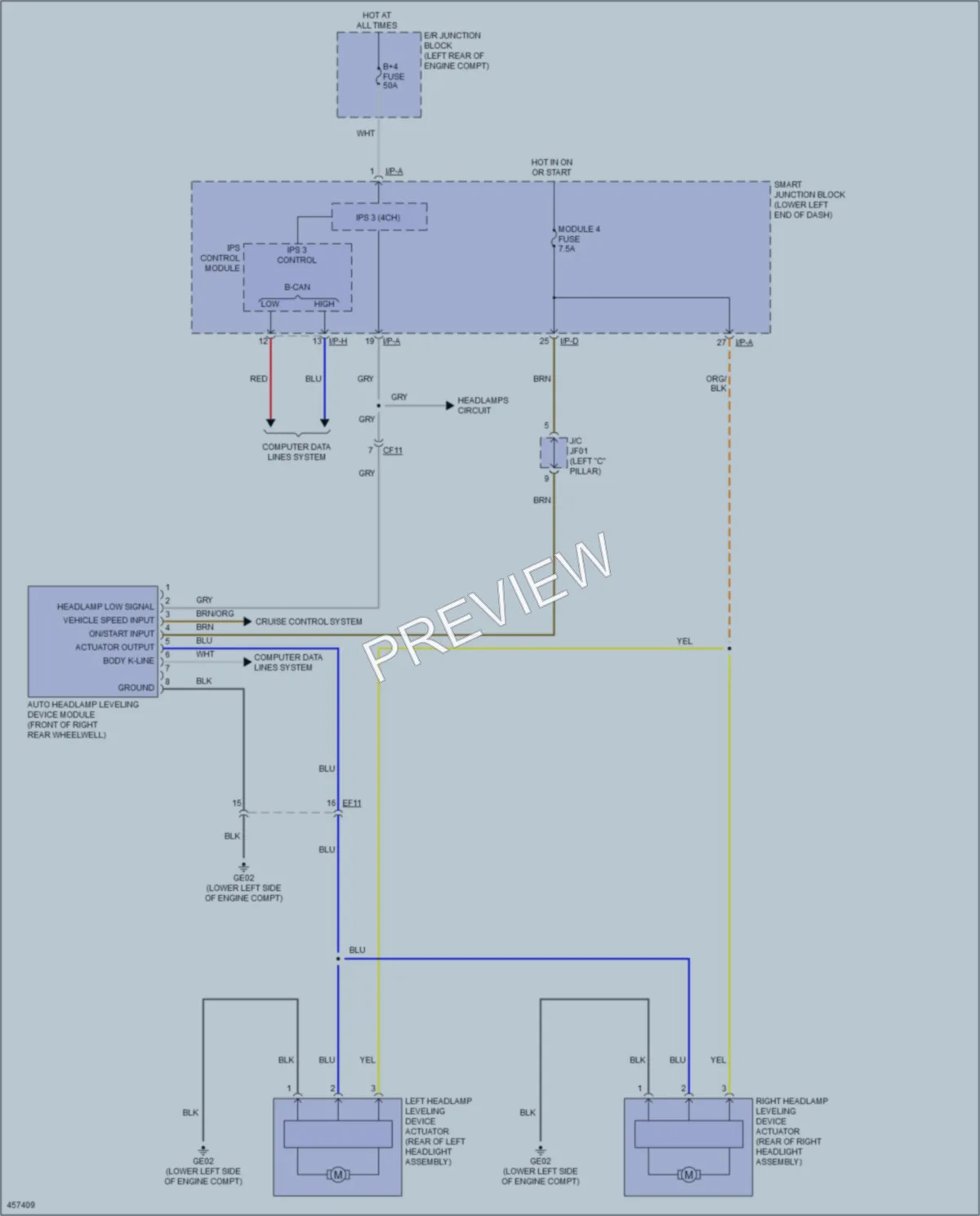 2015 Kia Sedona Headlights wiring diagram preview