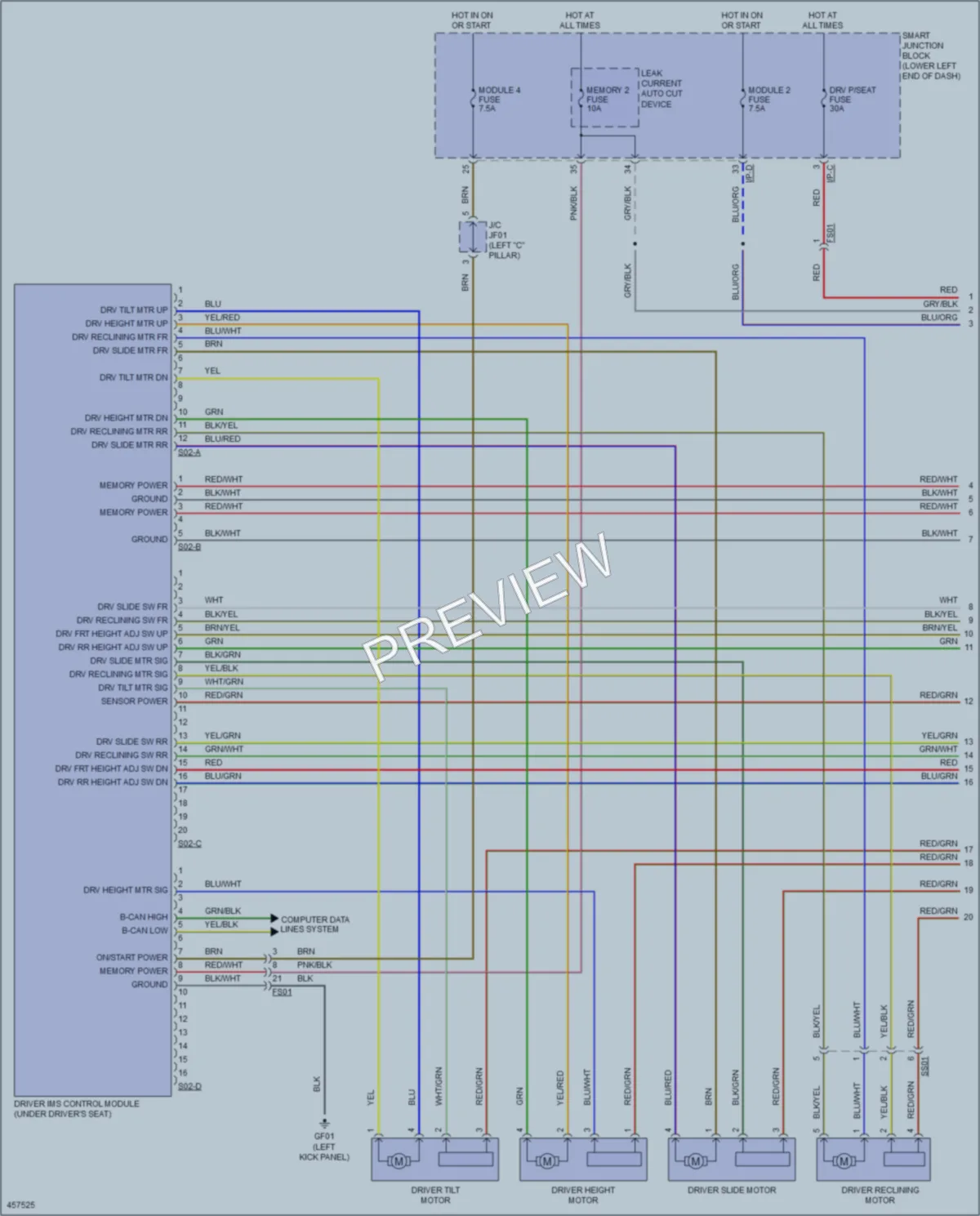 2015 Kia Sedona Memory Systems wiring diagram preview