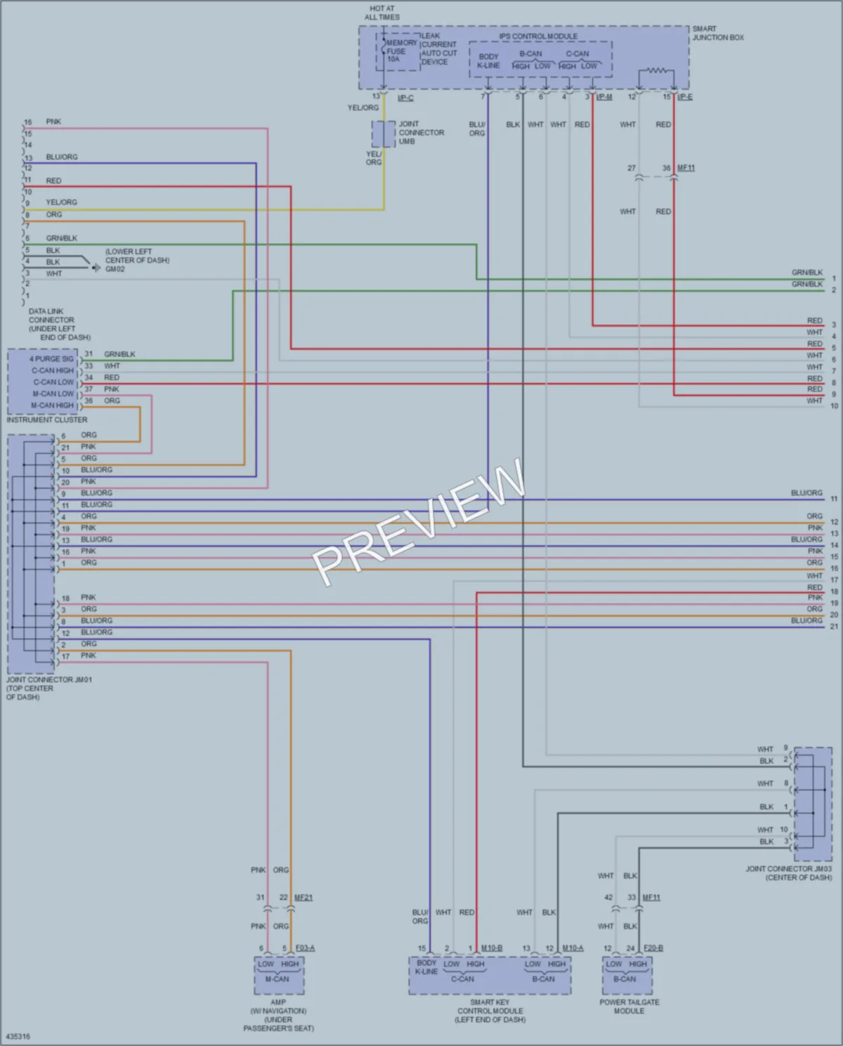2015 Kia Sorento Computer Data Lines wiring diagram preview