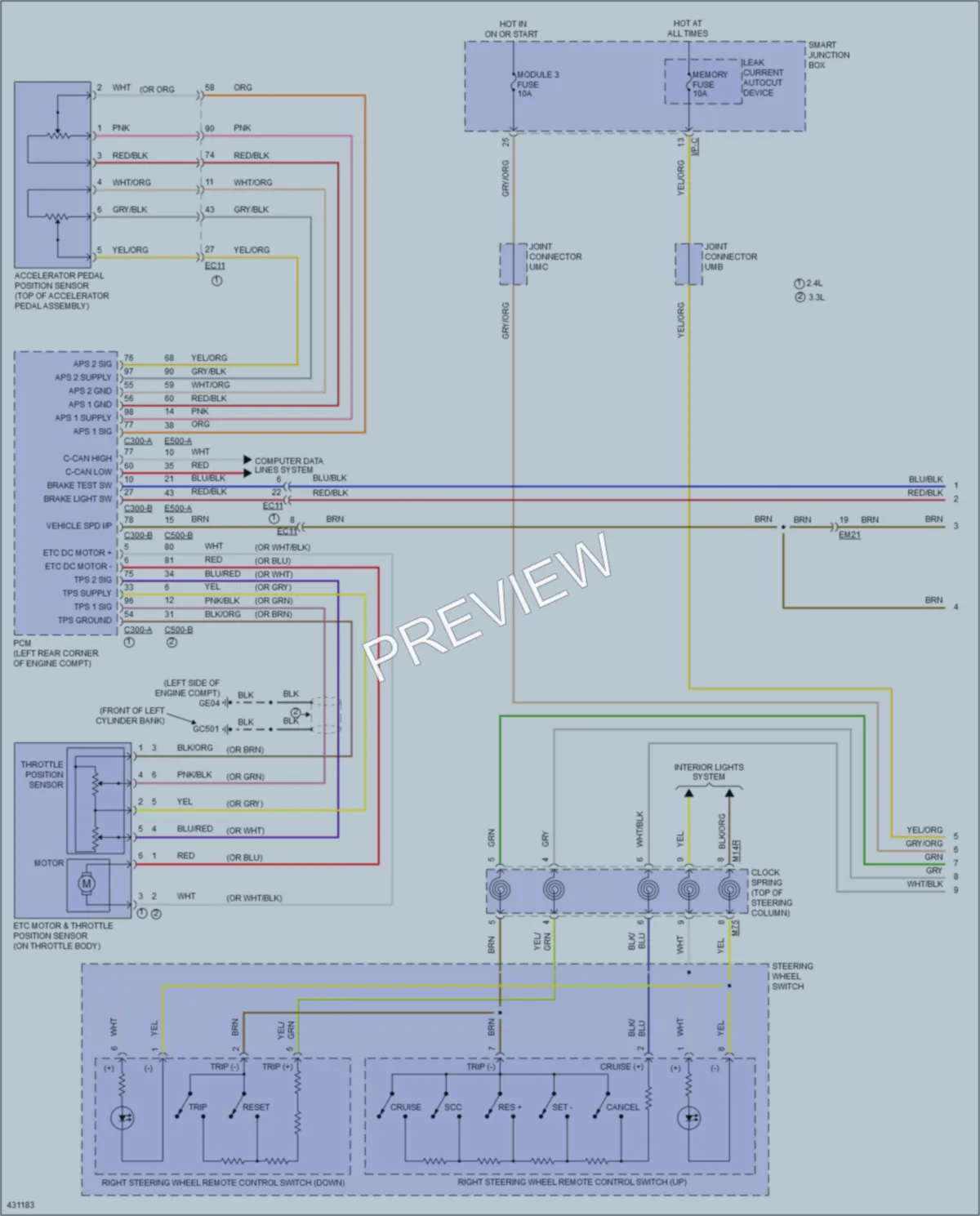 2015 Kia Sorento Cruise Control wiring diagram preview