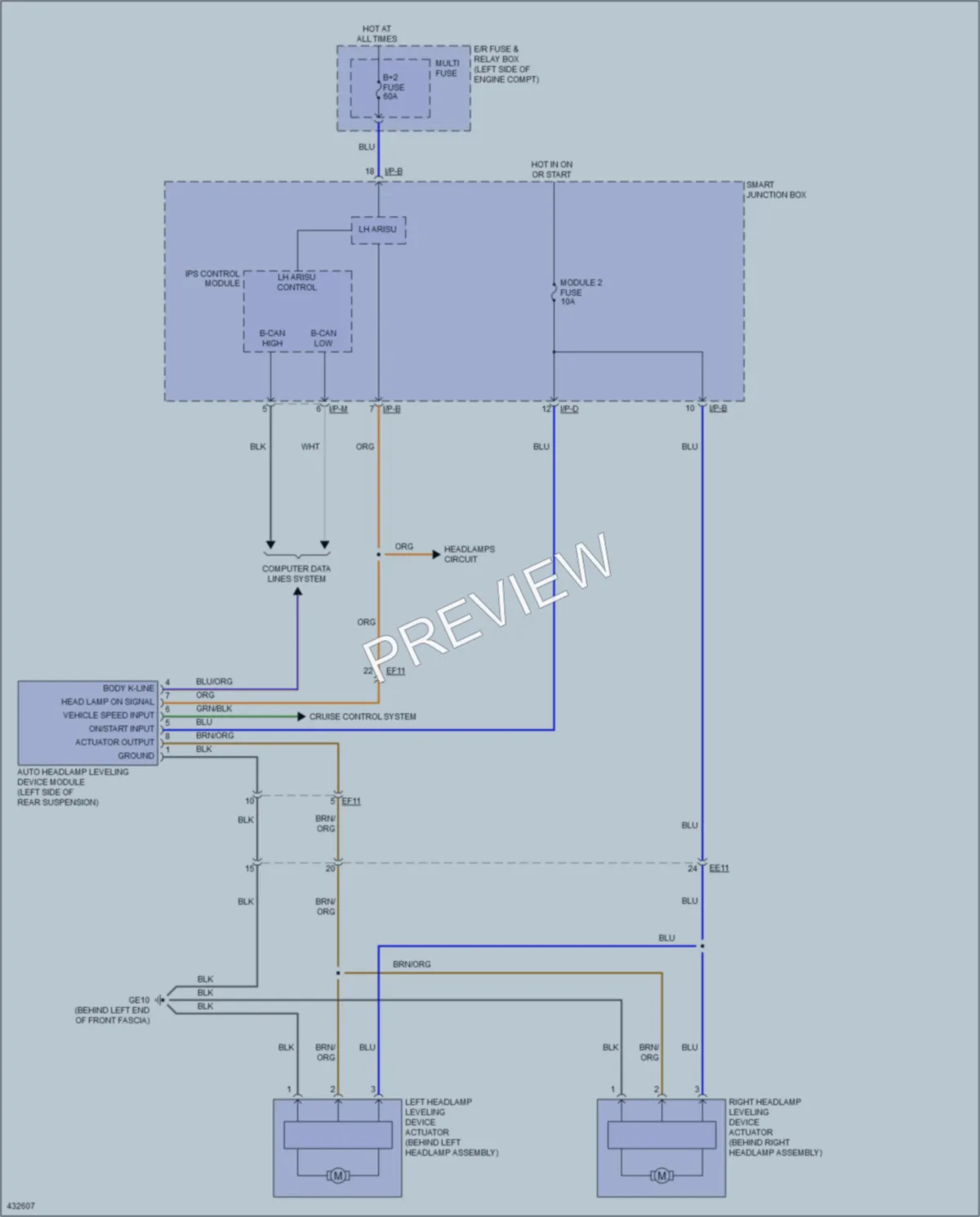 2015 Kia Sorento Headlights wiring diagram preview