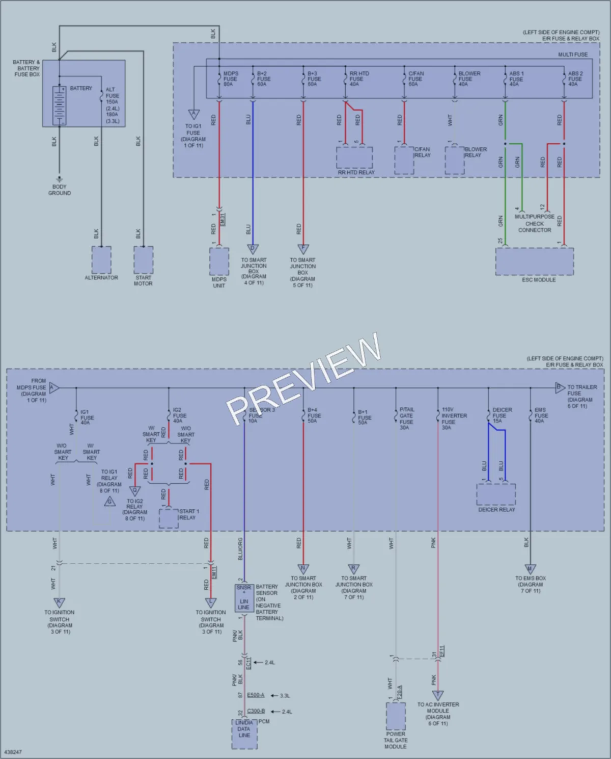 2015 Kia Sorento Power Distribution wiring diagram preview