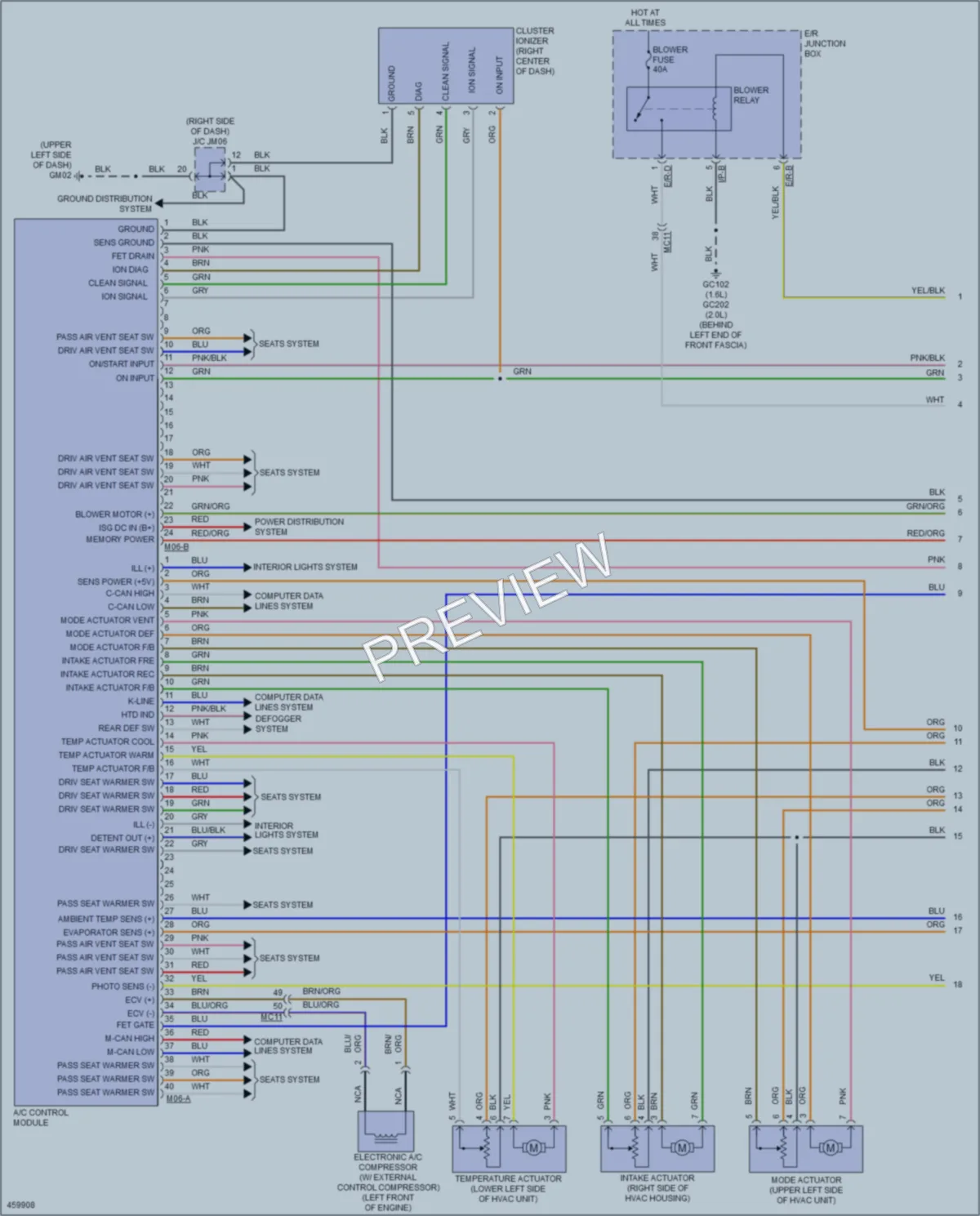 2015 Kia Soul Air Conditioning wiring diagram preview