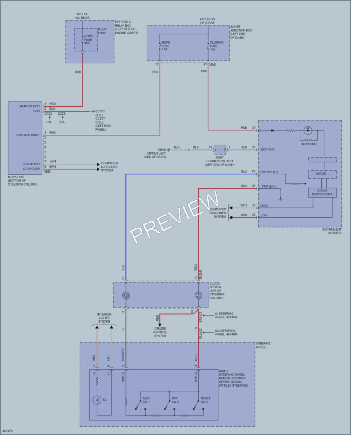 2015 Kia Soul Electronic Power Steering wiring diagram preview