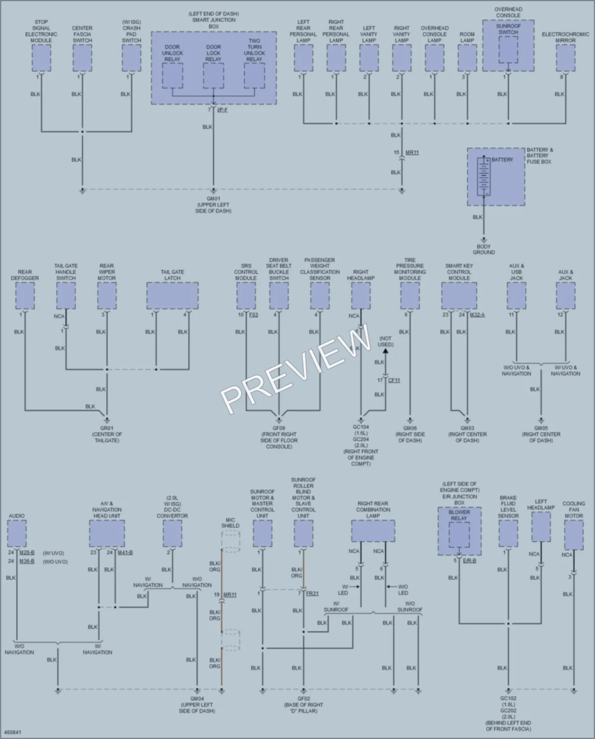 2015 Kia Soul Ground Distribution wiring diagram preview