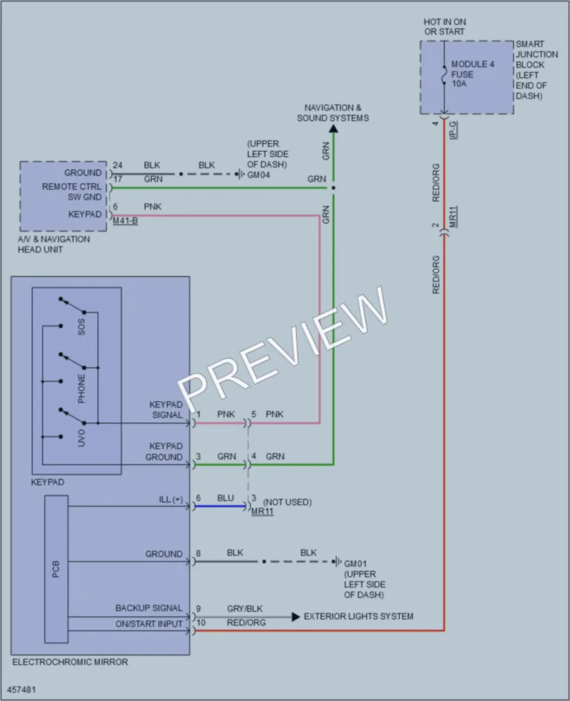 2015 Kia Soul Power Mirrors wiring diagram preview