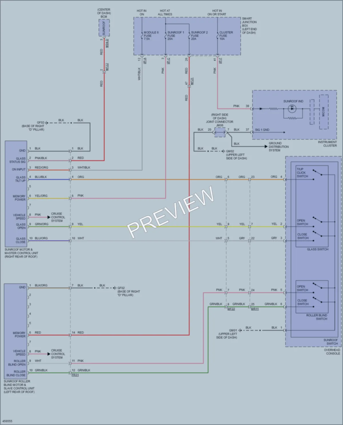 2015 Kia Soul Power Top Sunroof wiring diagram preview