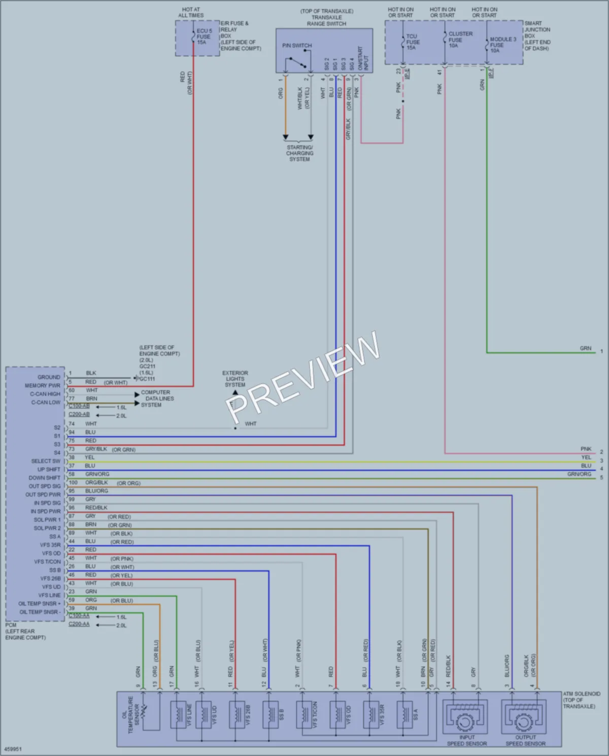 2015 Kia Soul Transmission wiring diagram preview