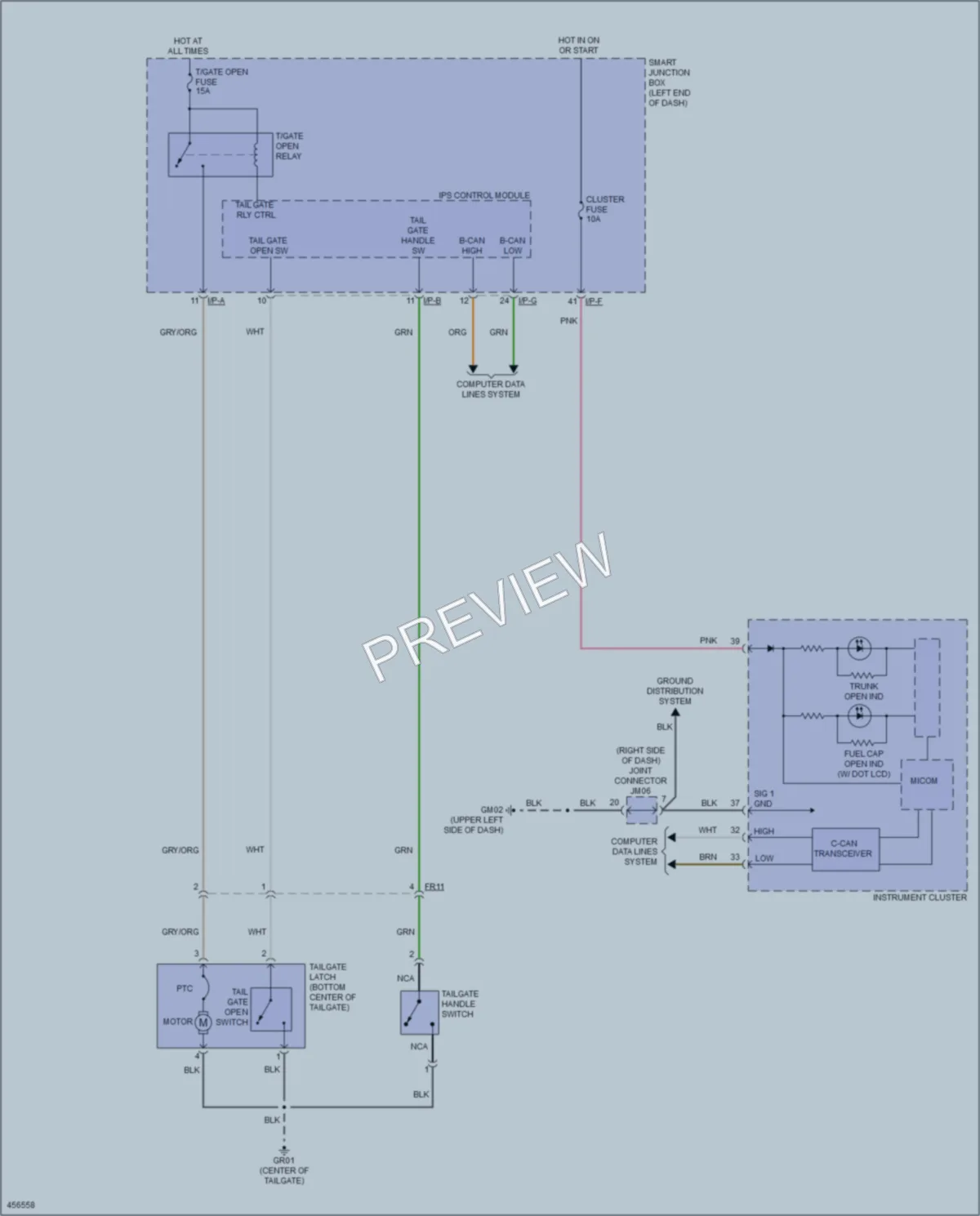 2015 Kia Soul Trunk Tailgate Fuel Door wiring diagram preview