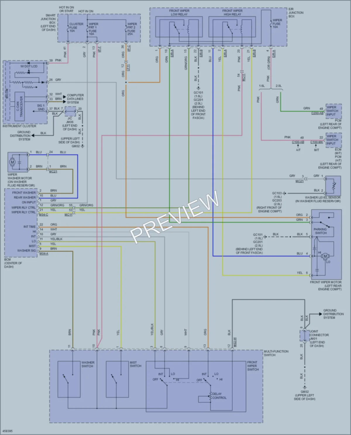 2015 Kia Soul Wiper Washer wiring diagram preview