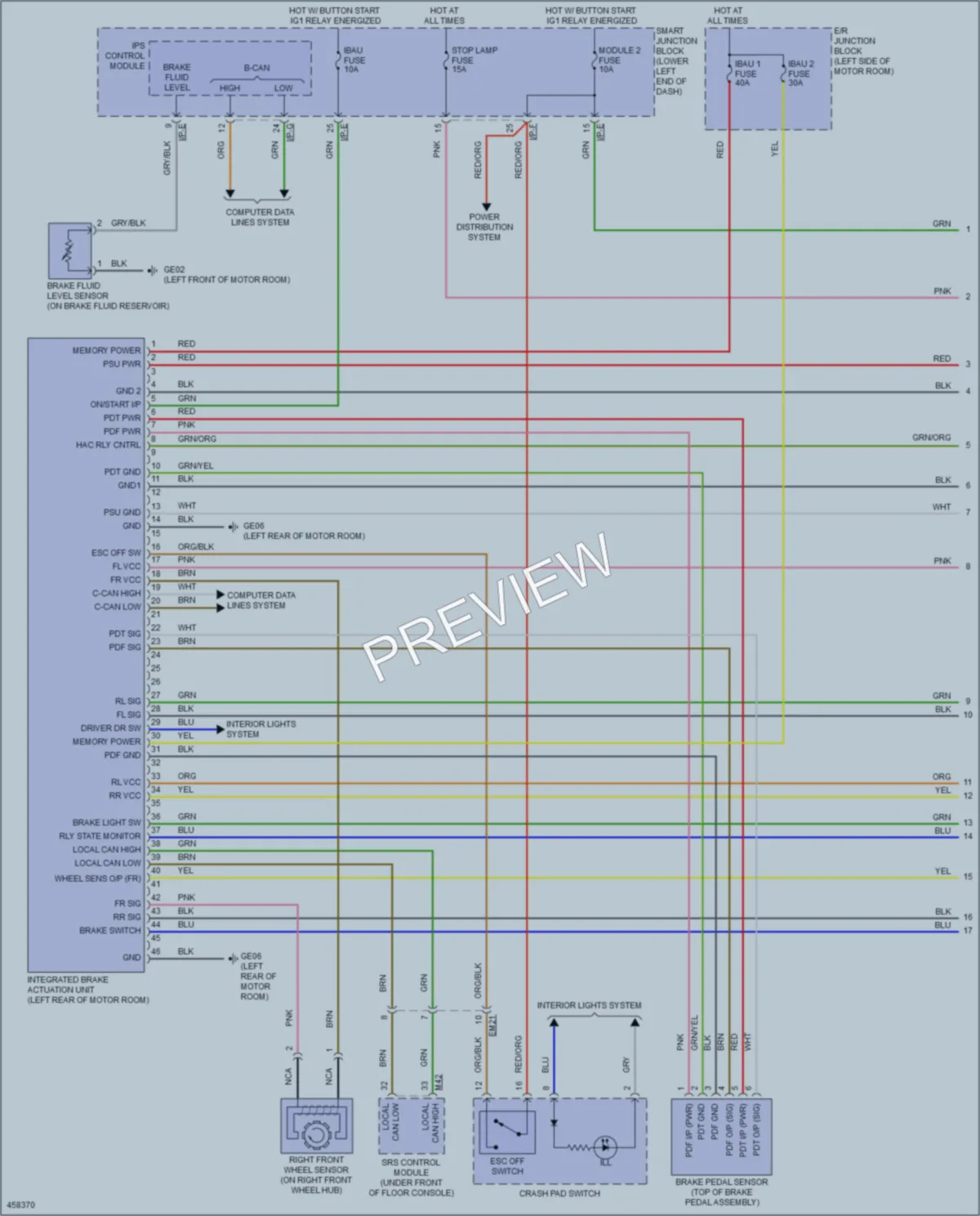 2015 Kia SoulEV Anti Lock Brakes wiring diagram preview