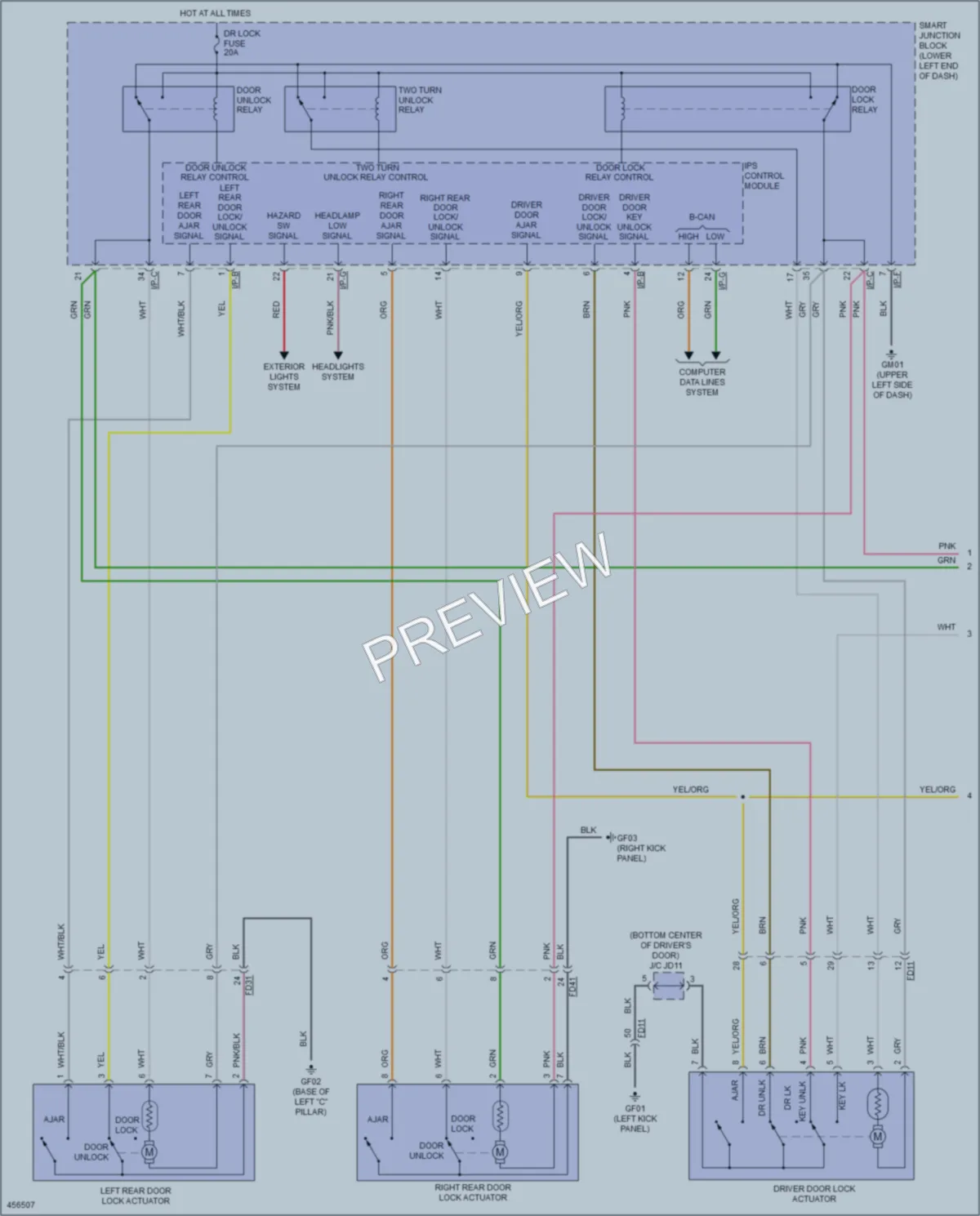 2015 Kia SoulEV Power Door Locks wiring diagram preview