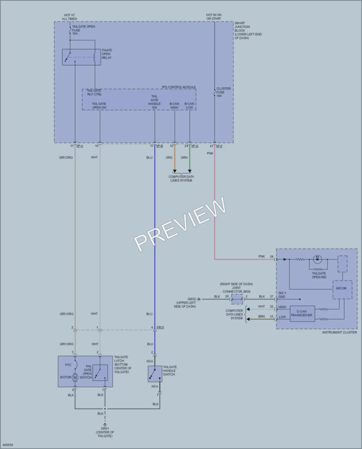 2015 Kia SoulEV Trunk Tailgate Fuel Door wiring diagram preview
