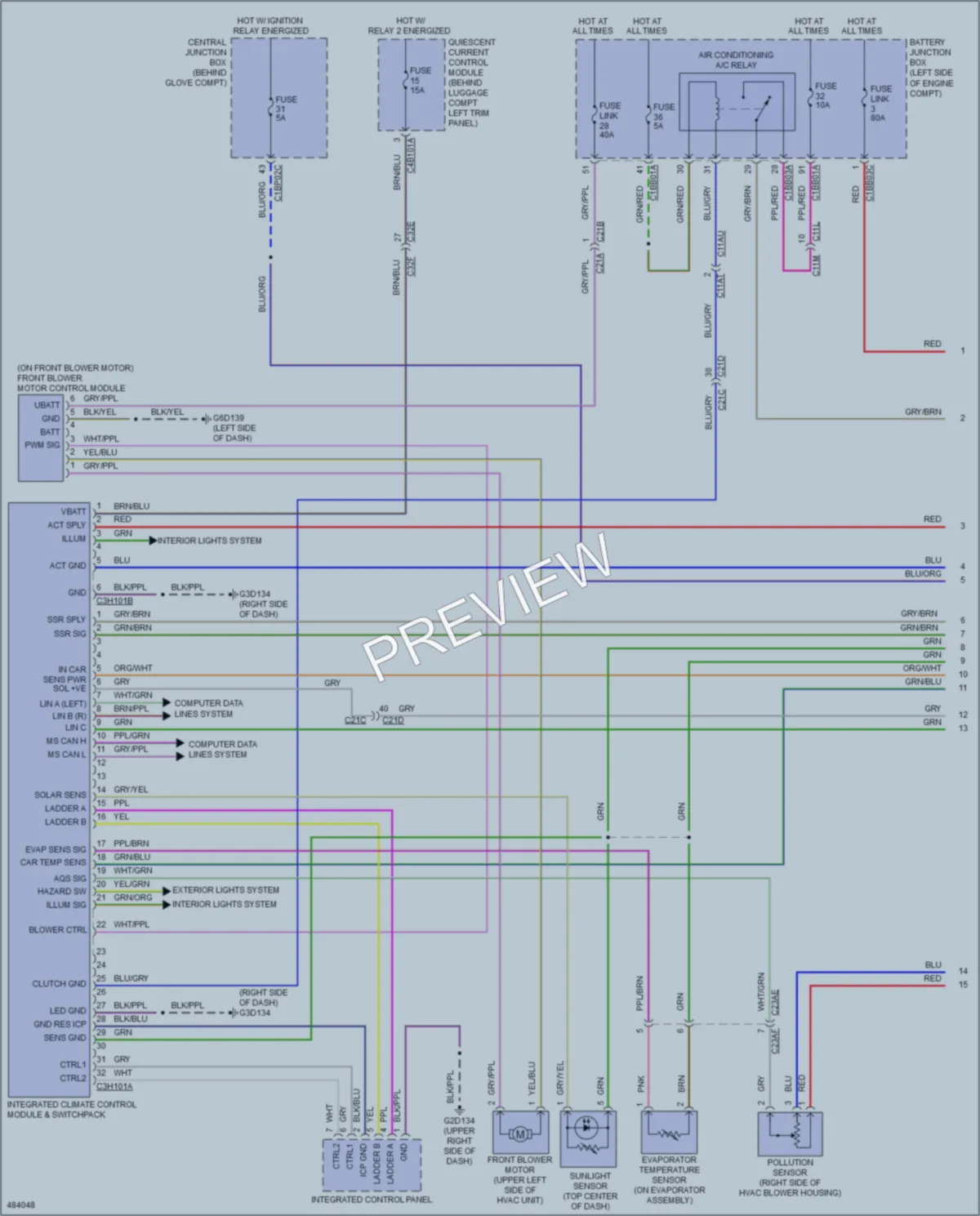 2015 LandRover DiscoverySport Air Conditioning wiring diagram preview