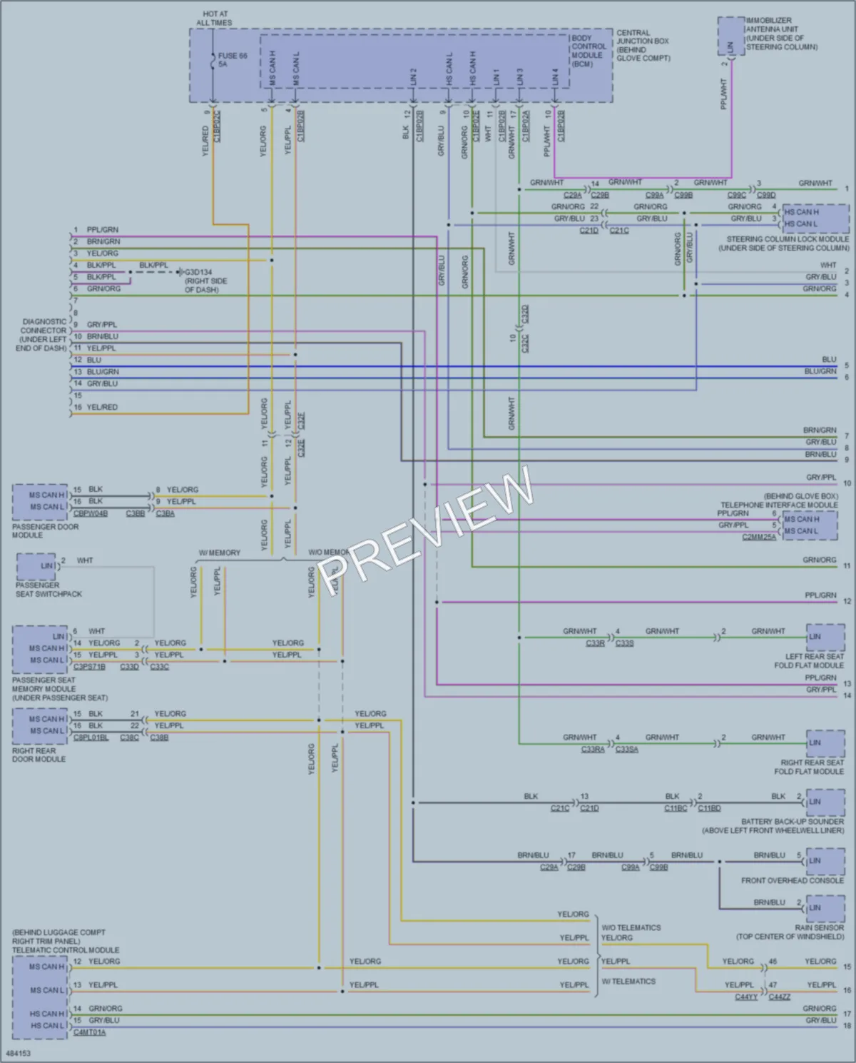2015 LandRover DiscoverySport Computer Data Lines wiring diagram preview
