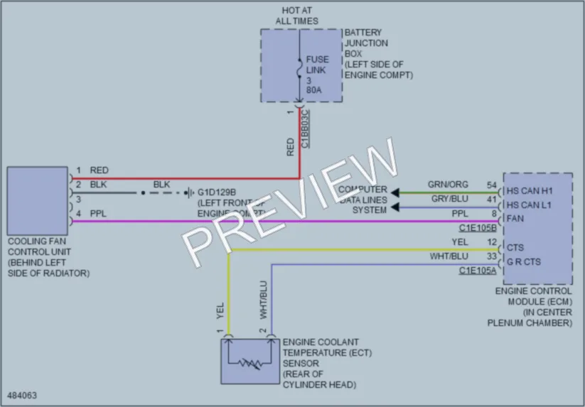 2015 LandRover DiscoverySport Cooling Fan wiring diagram preview