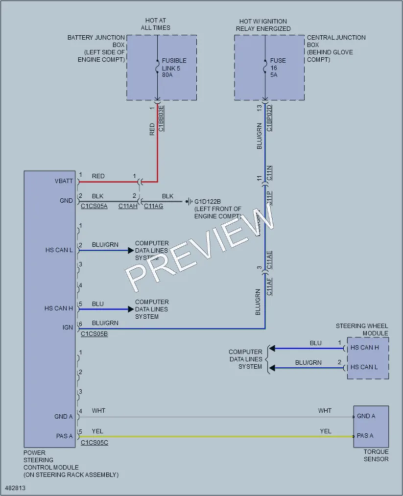 2015 LandRover DiscoverySport Electronic Power Steering wiring diagram preview