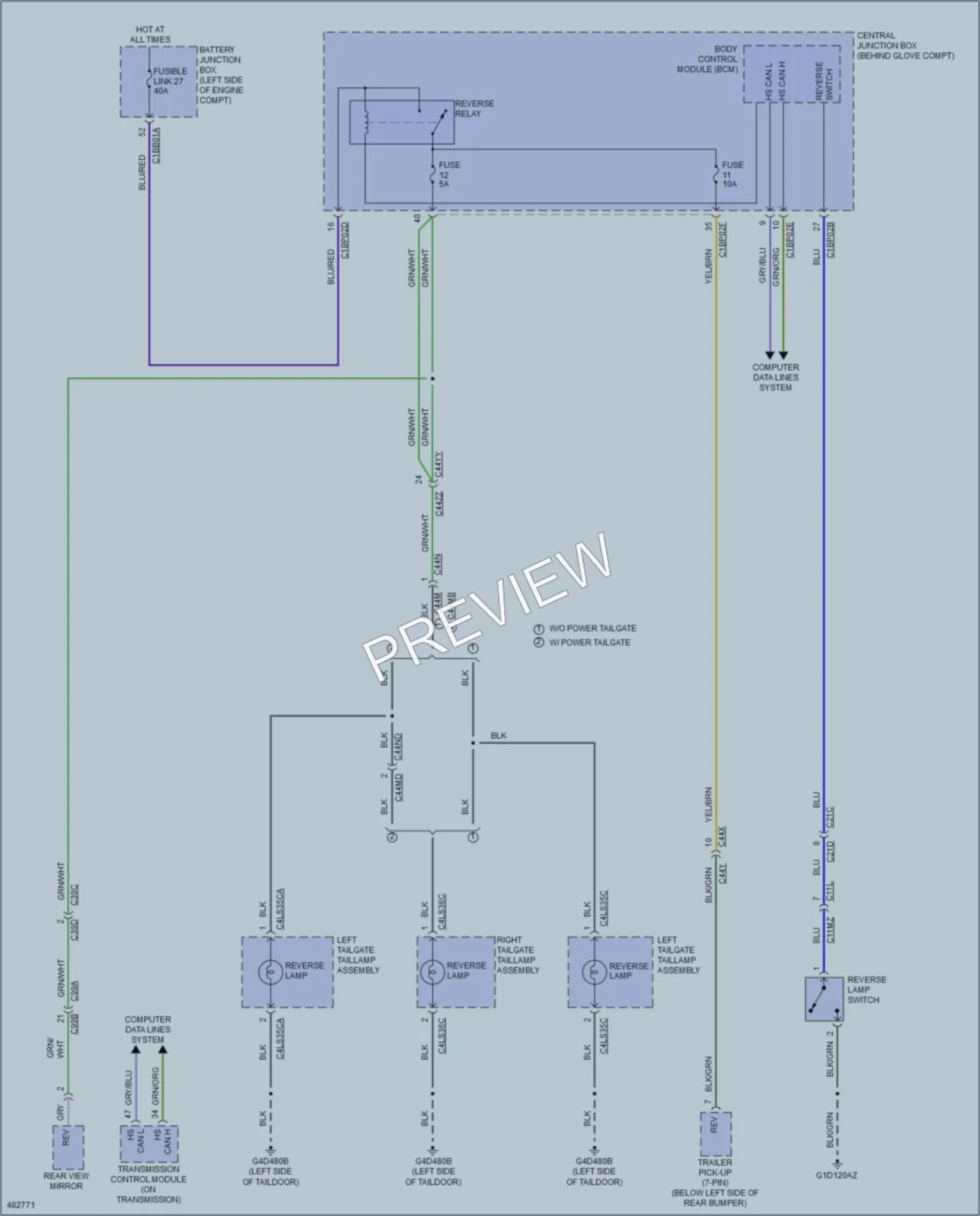 2015 LandRover DiscoverySport Exterior Lights wiring diagram preview