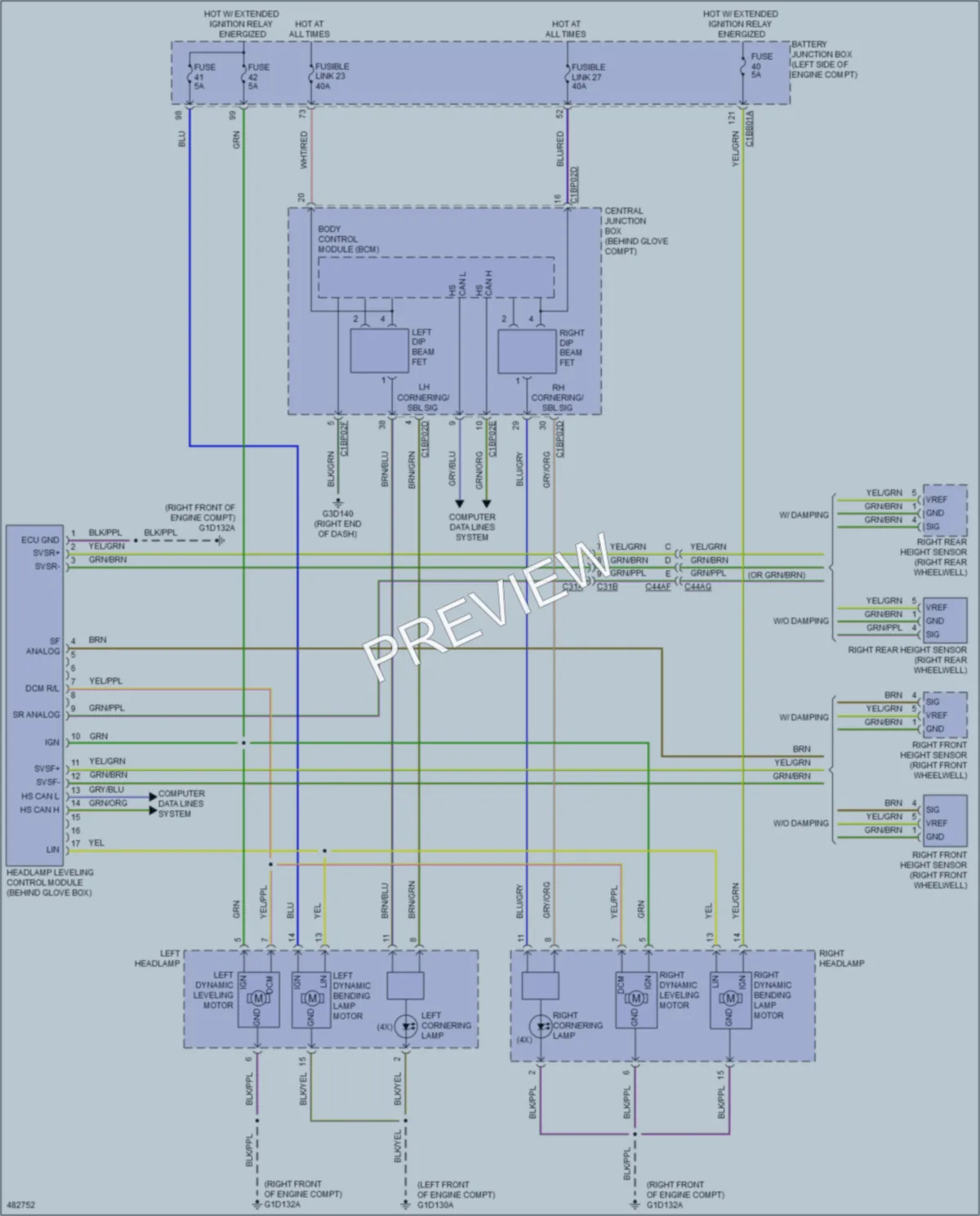 2015 LandRover DiscoverySport Headlights wiring diagram preview
