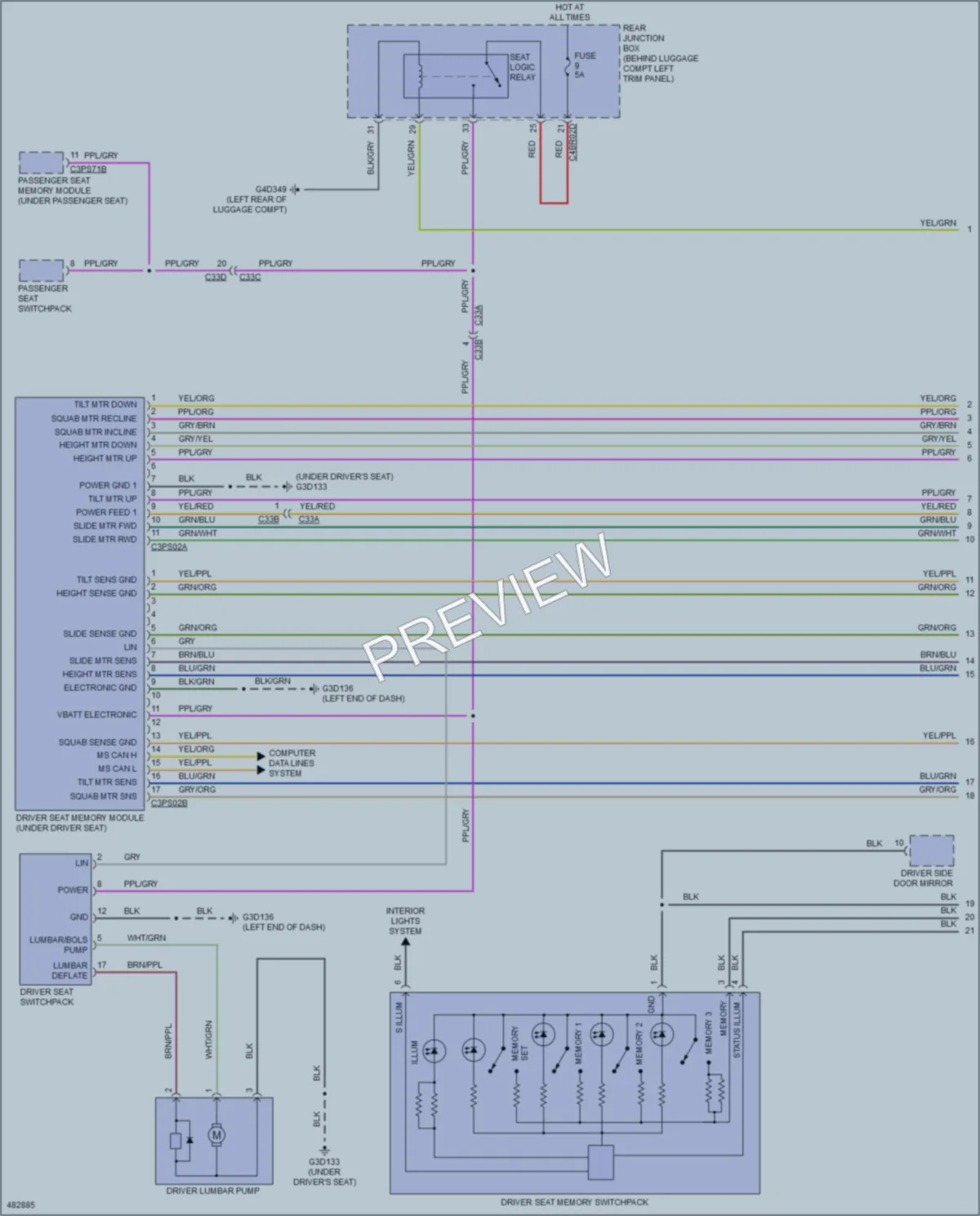 2015 LandRover DiscoverySport Memory Systems wiring diagram preview
