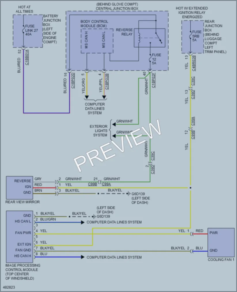 2015 LandRover DiscoverySport Power Mirrors wiring diagram preview