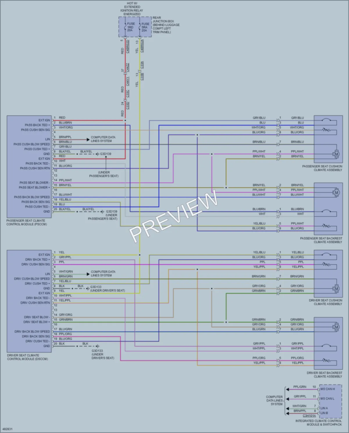 2015 LandRover DiscoverySport Power Seats wiring diagram preview