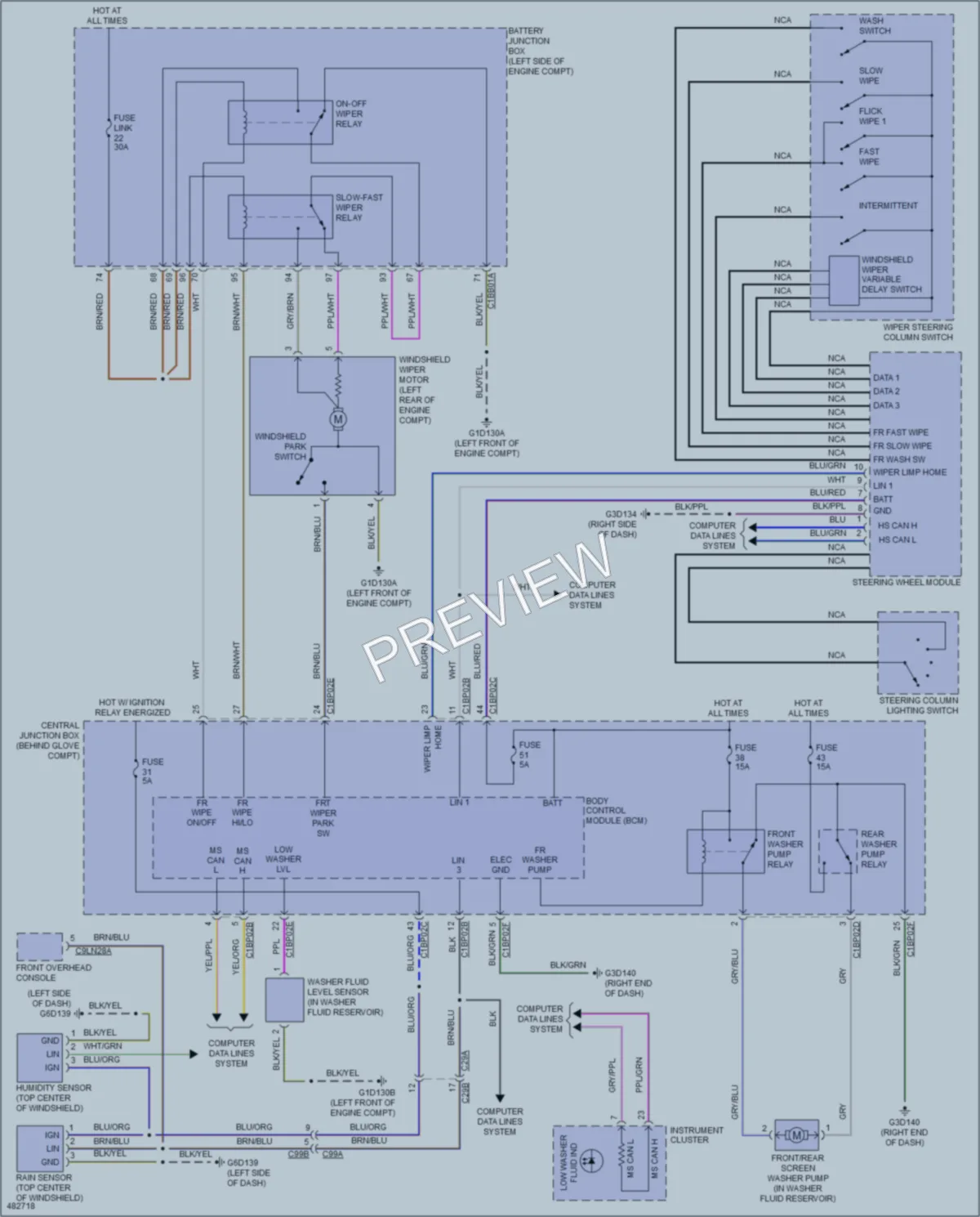 2015 LandRover DiscoverySport Wiper Washer wiring diagram preview