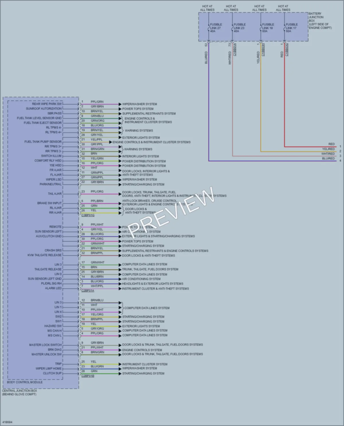 2015 LandRover LR2 Body Control Modules wiring diagram preview