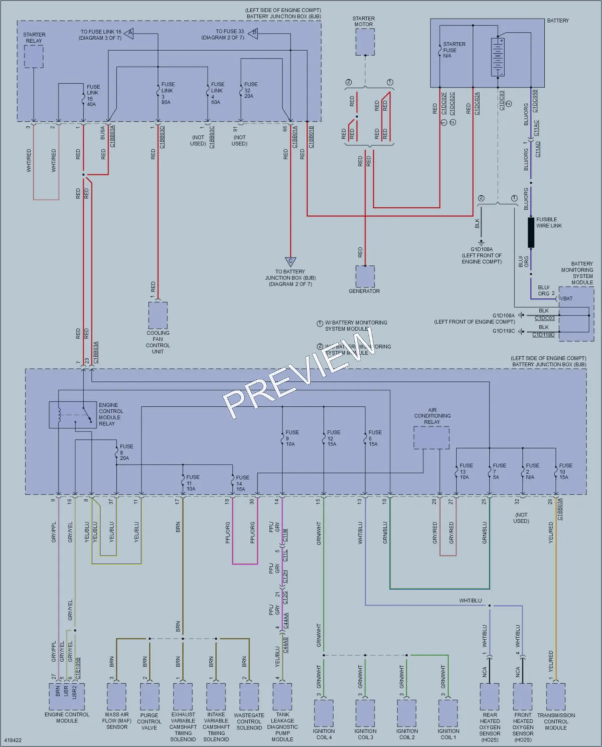 2015 LandRover LR2 Power Distribution wiring diagram preview