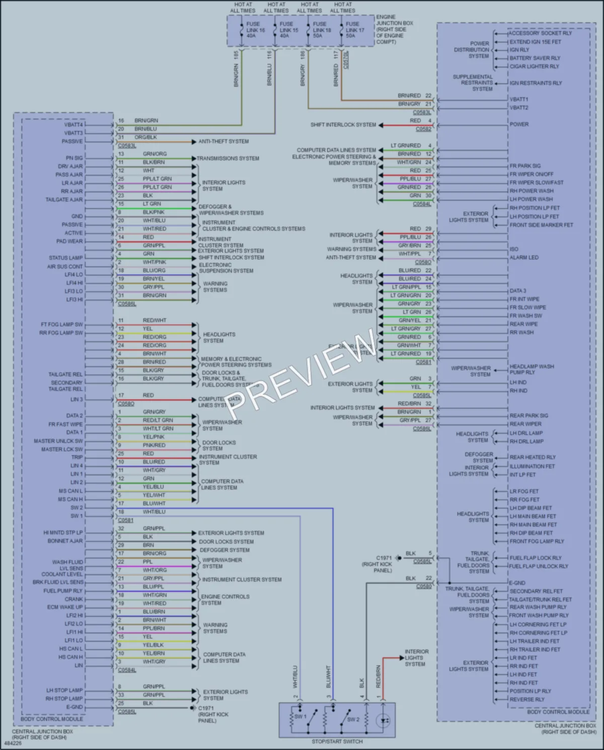 2015 LandRover LR4 Body Control Modules wiring diagram preview