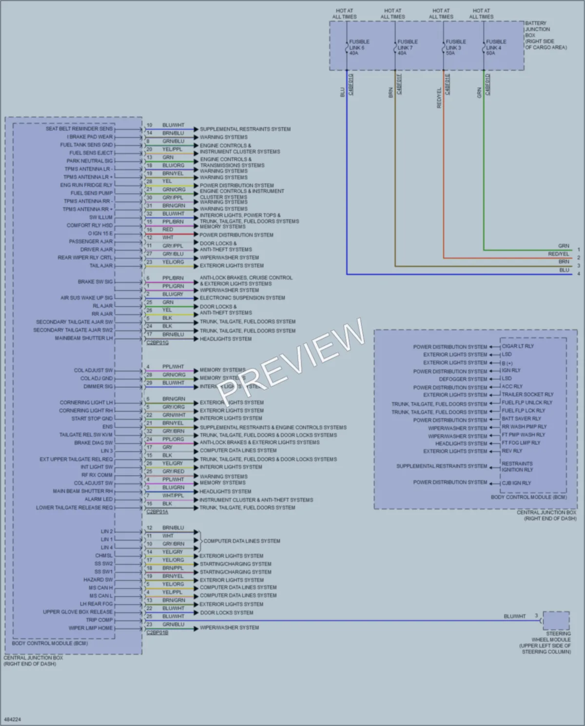 2015 LandRover RangeRover Body Control Modules wiring diagram preview