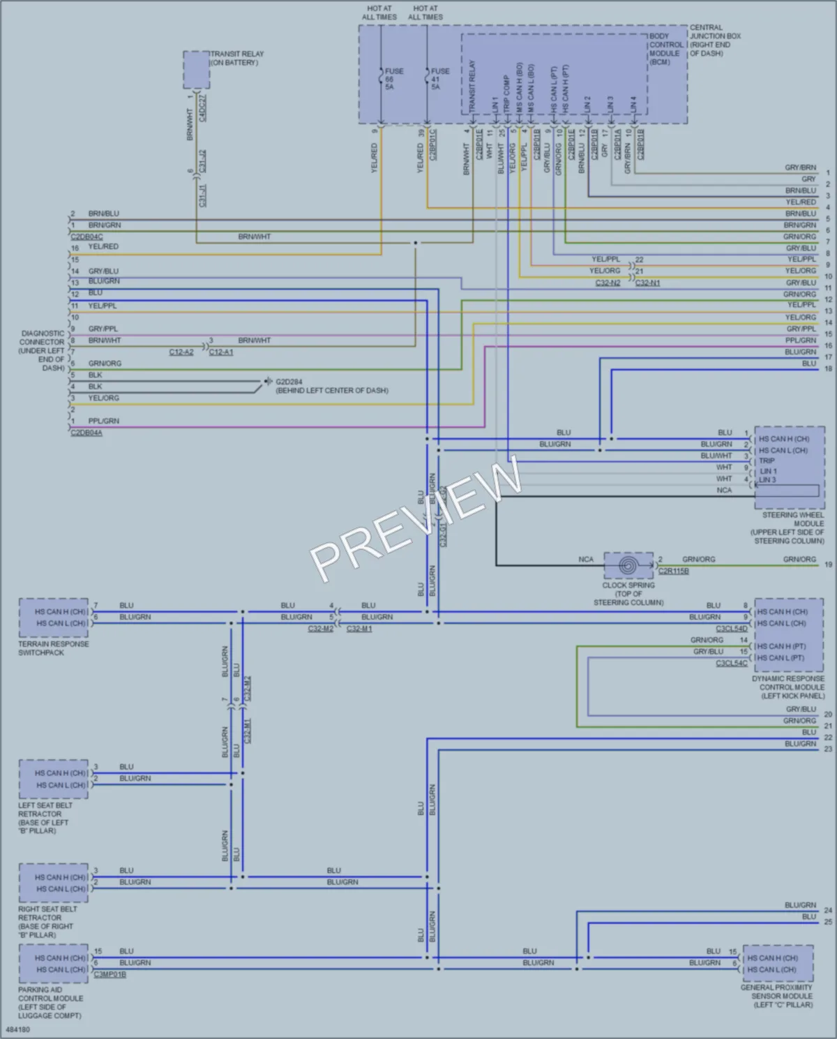 2015 LandRover RangeRover Computer Data Lines wiring diagram preview