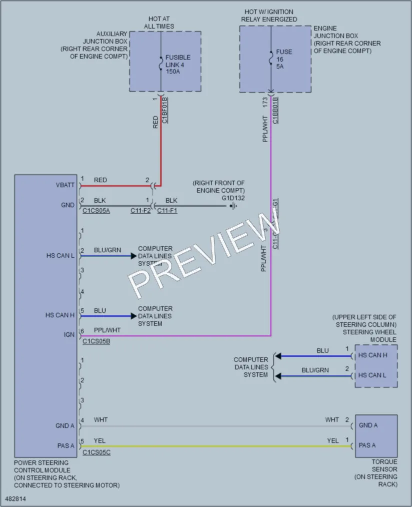 2015 LandRover RangeRover Electronic Power Steering wiring diagram preview