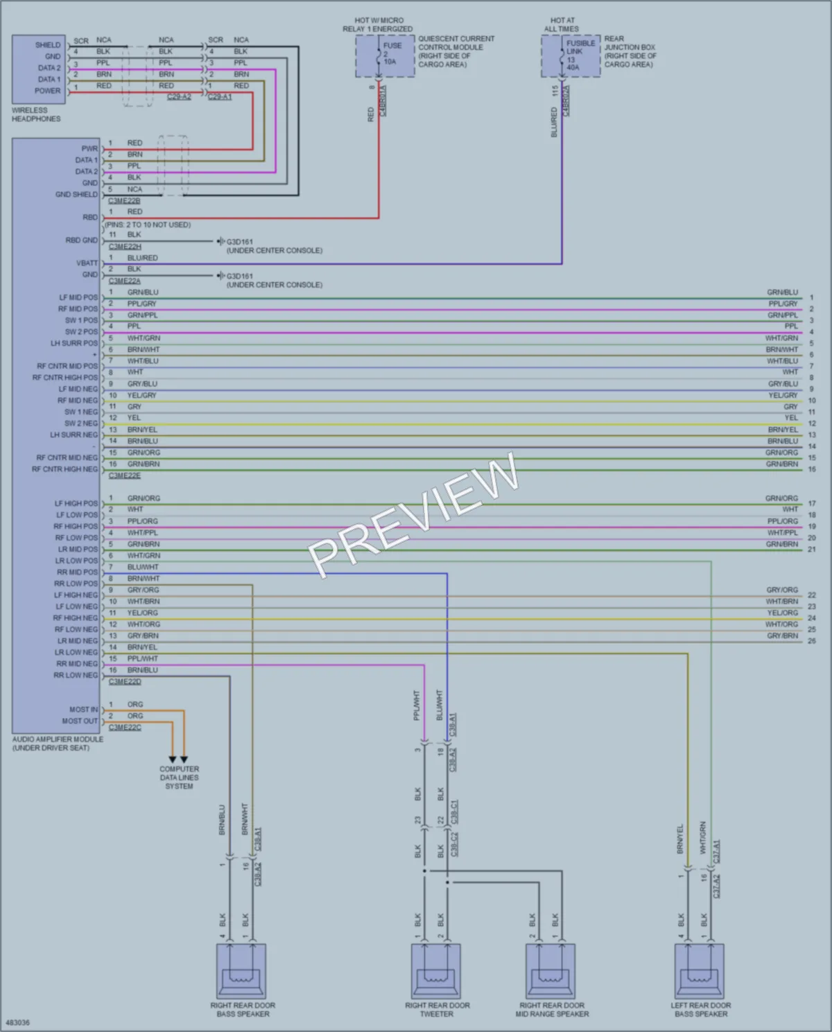 2015 LandRover RangeRover Radio wiring diagram preview