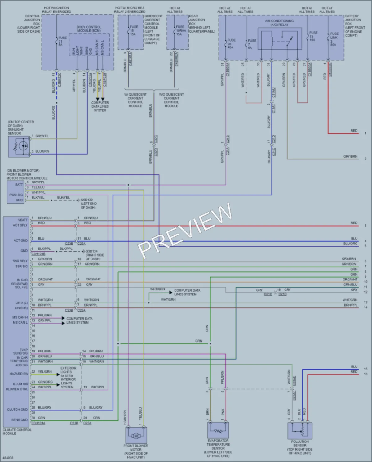 2015 LandRover RangeRoverEvoque Air Conditioning wiring diagram preview