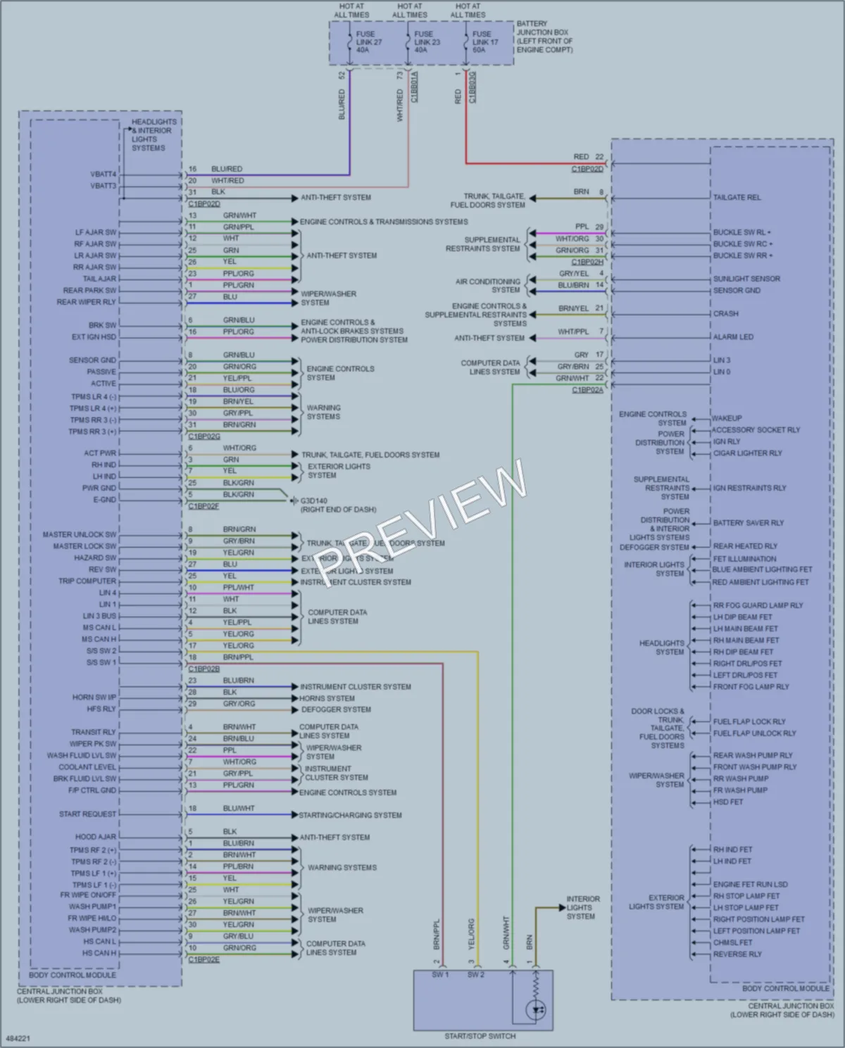 2015 LandRover RangeRoverEvoque Body Control Modules wiring diagram preview