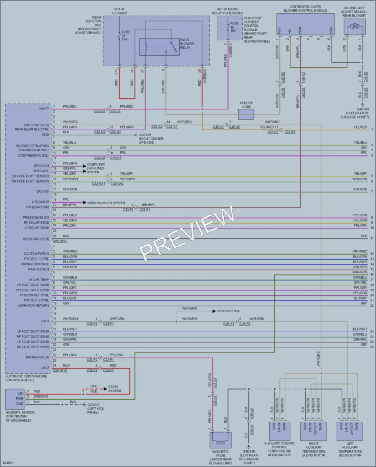2015 LandRover RangeRoverSport Air Conditioning wiring diagram preview