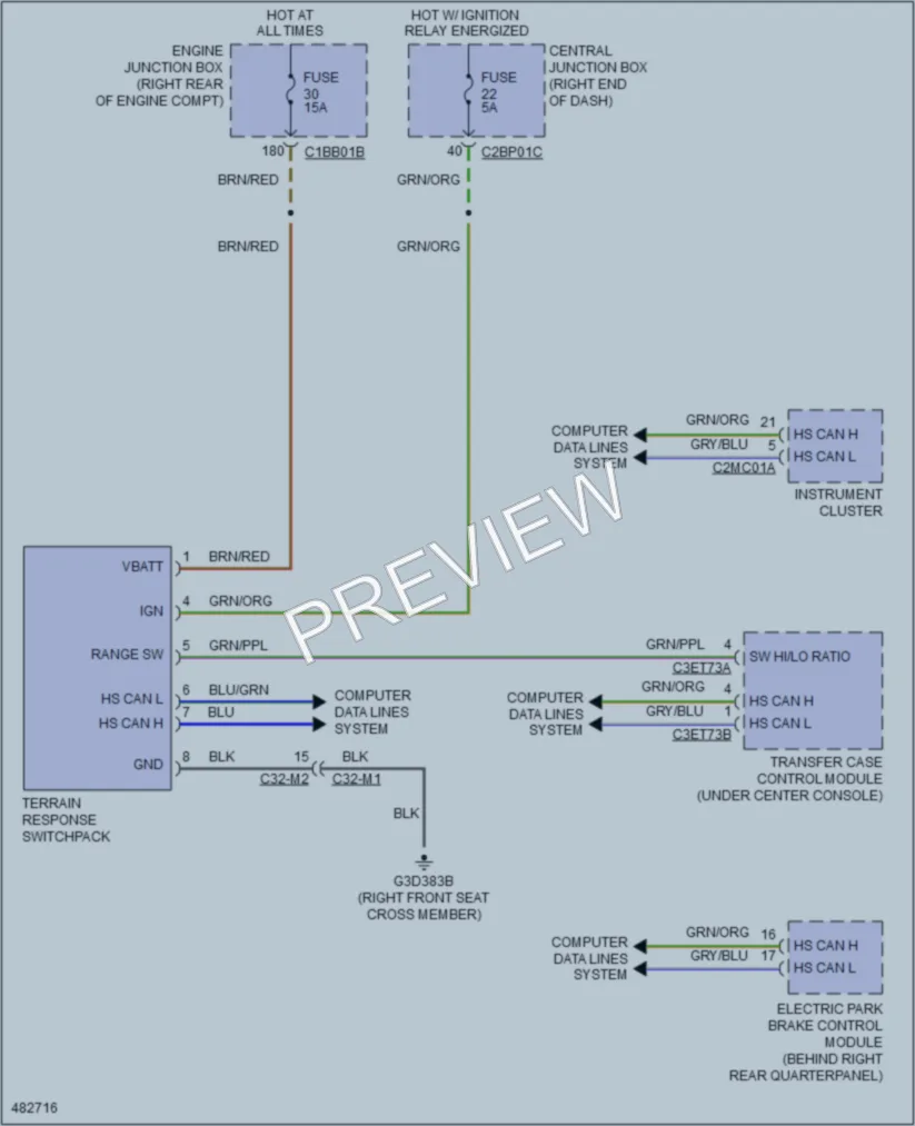 2015 LandRover RangeRoverSport Anti Lock Brakes wiring diagram preview