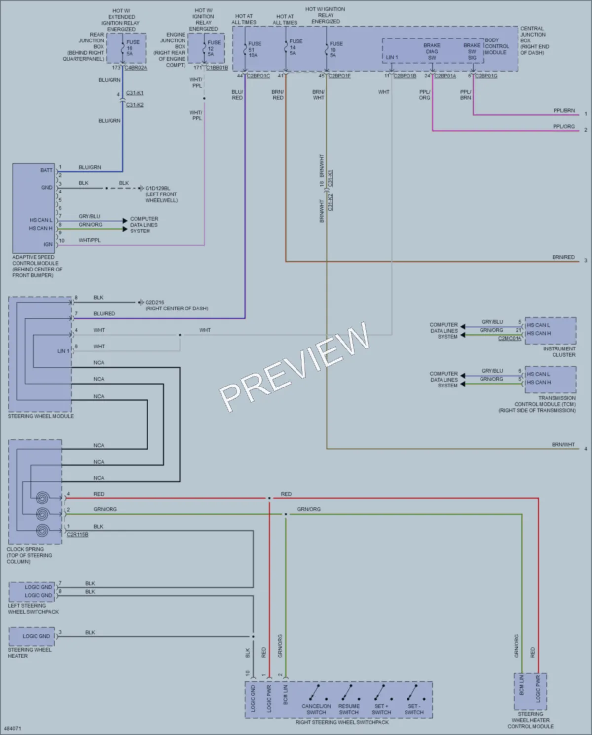 2015 LandRover RangeRoverSport Cruise Control wiring diagram preview