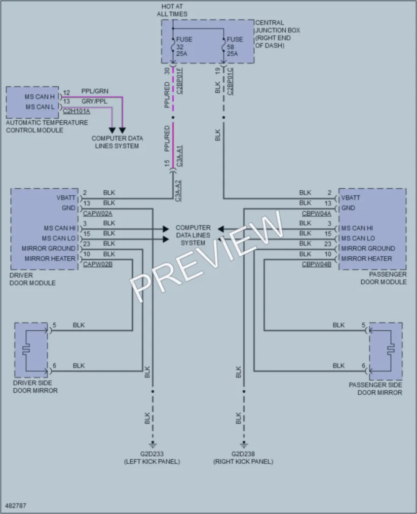 2015 LandRover RangeRoverSport Defoggers wiring diagram preview