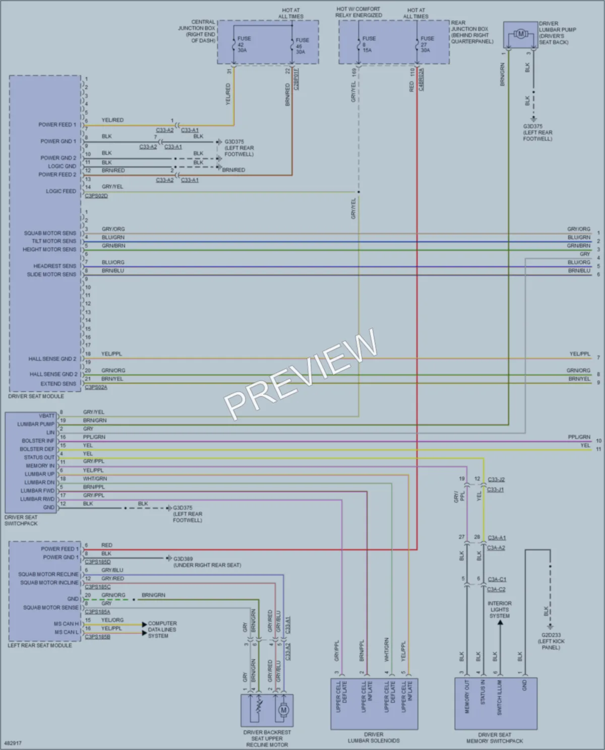 2015 LandRover RangeRoverSport Memory Systems wiring diagram preview