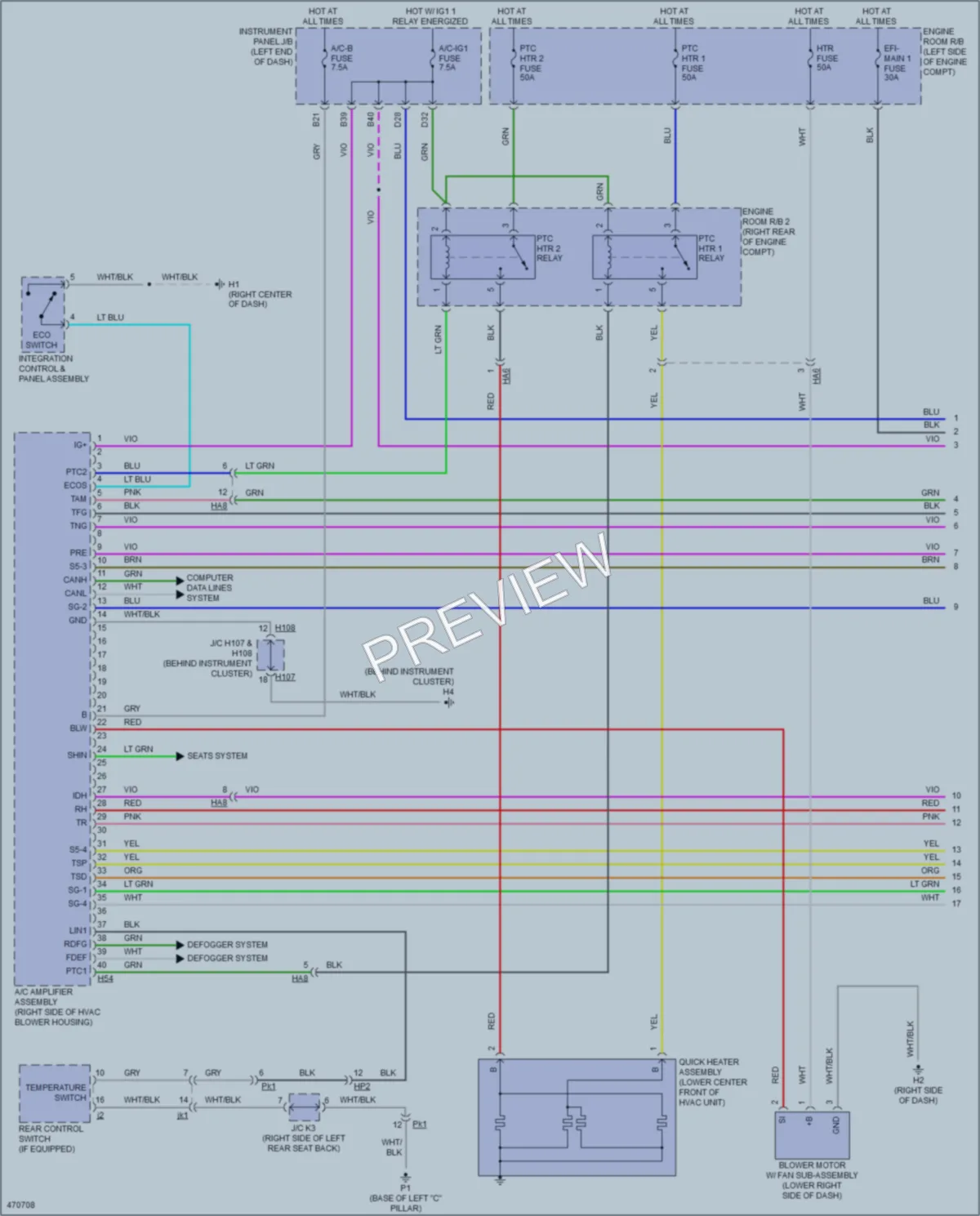 2015 Lexus ES300h Air Conditioning wiring diagram preview