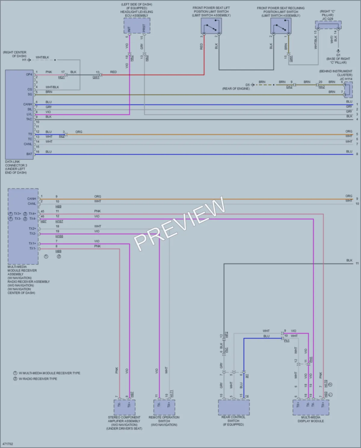 2015 Lexus ES300h Computer Data Lines wiring diagram preview