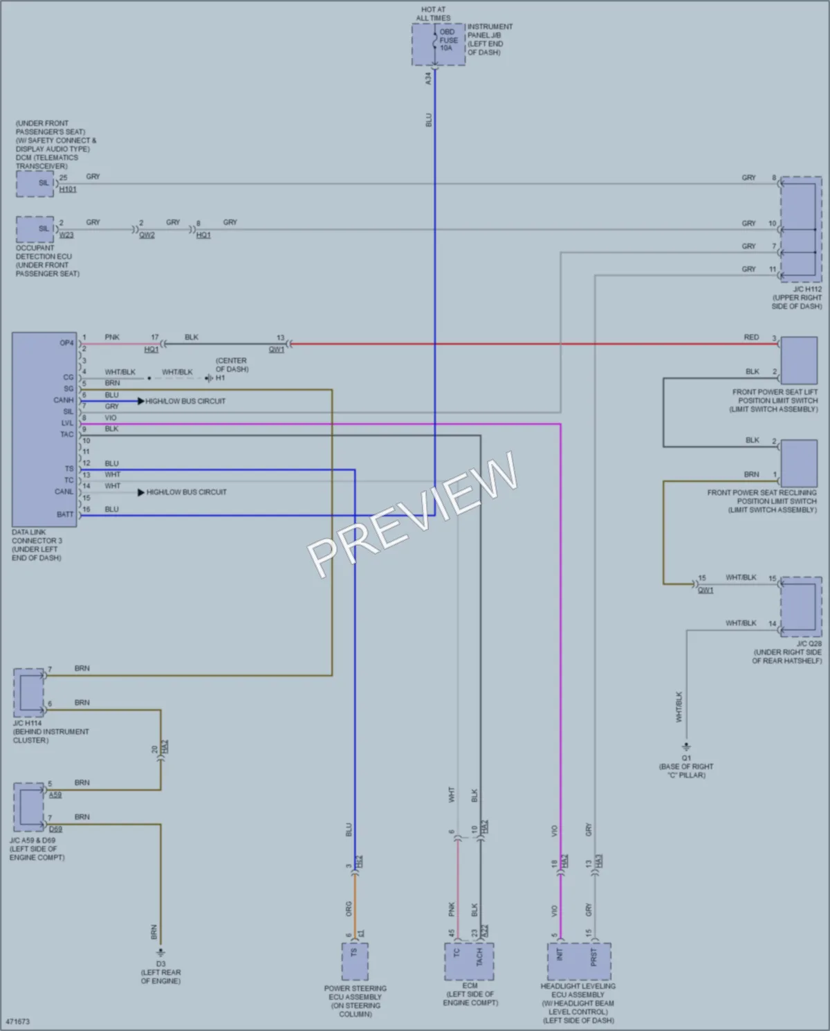 2015 Lexus ES350 Computer Data Lines wiring diagram preview