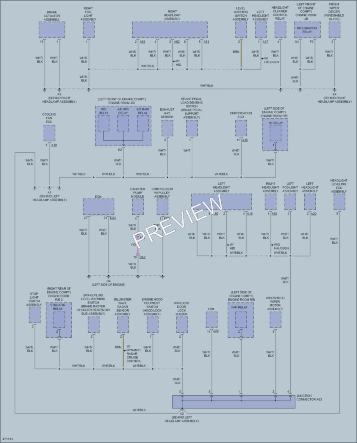 2015 Lexus ES350 Ground Distribution wiring diagram preview