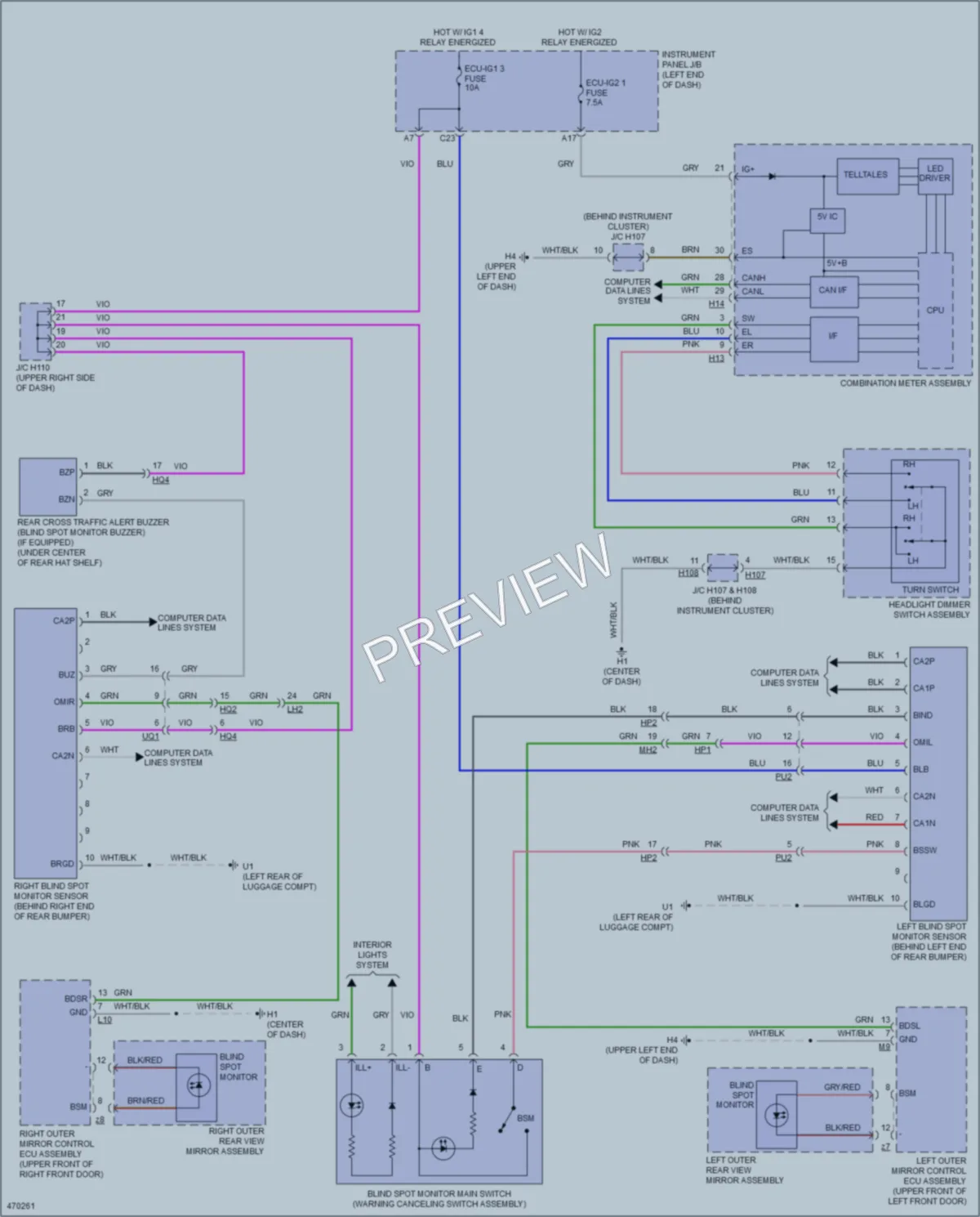 2015 Lexus ES350 Navigation wiring diagram preview