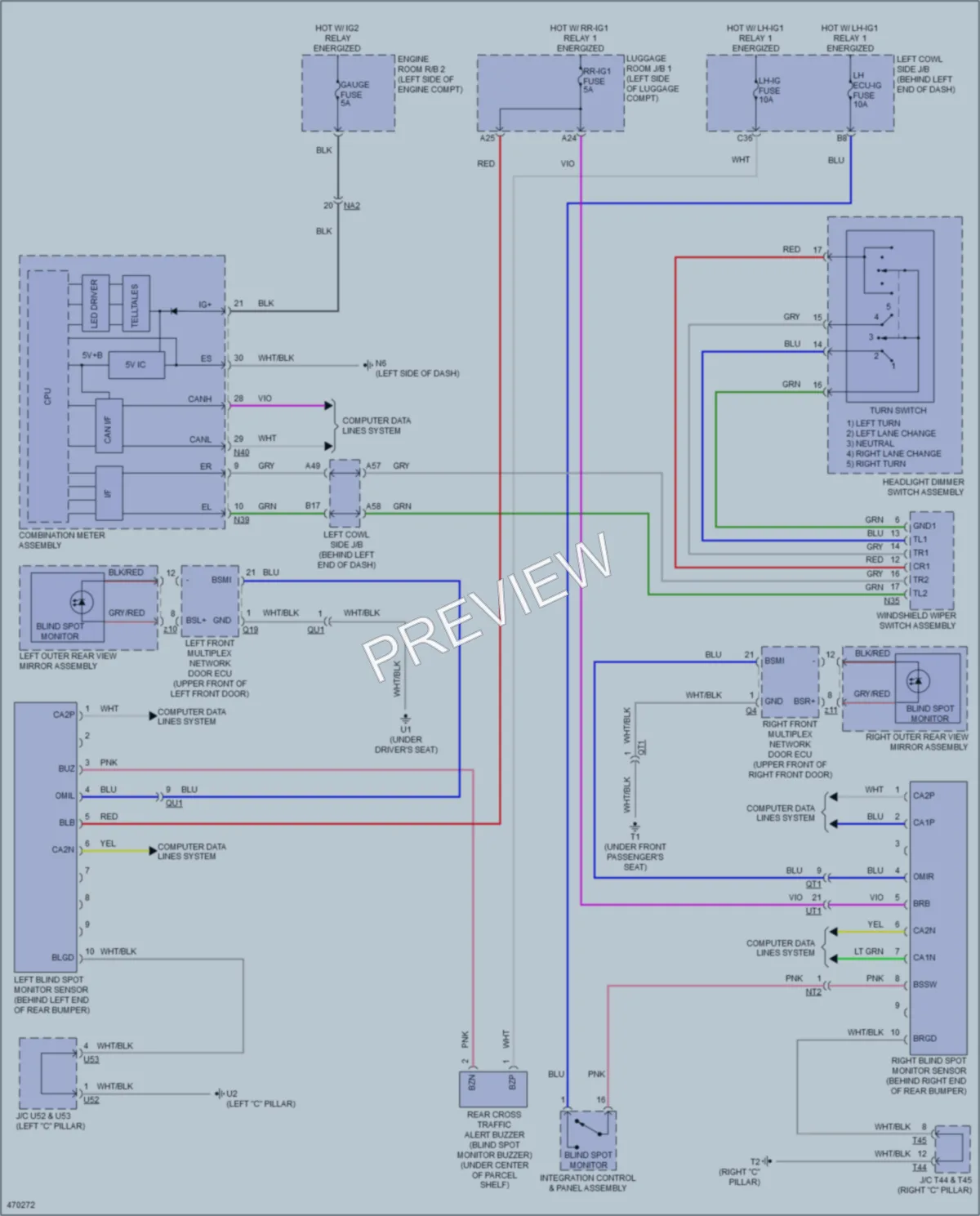2015 Lexus GS350 Navigation wiring diagram preview