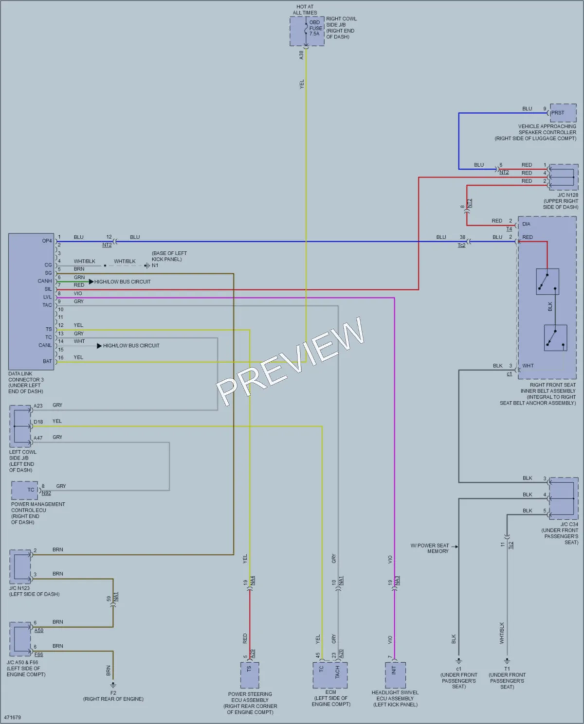 2015 Lexus GS450h Computer Data Lines wiring diagram preview